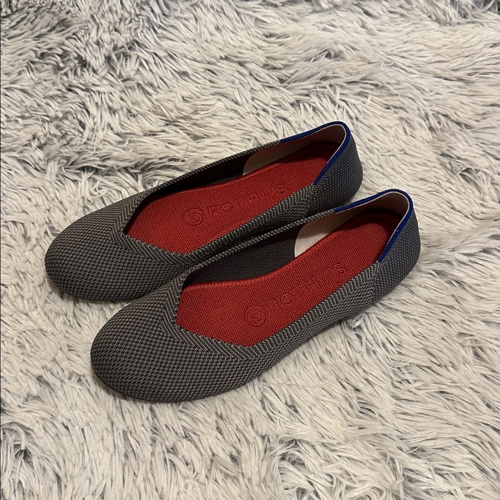 Rothy’s The Flat Knitted Gray Round Toe Women's flats